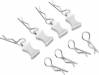1/10 Aluminum EZ Pulls w/Body Clips (Silver) (4)