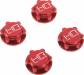 Serrated Dirt Shield Wheel Nuts 17mm Red (4)