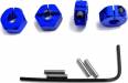 Blue Alum Locking 12mm Wheel Hex Kit