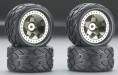 Wheel/Tire (4) Gun 1/16 E-Revo Slash VXL