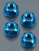 Locking Wheel Nut 4mm TRA/SC10/4x4 Blue (4)