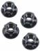 Locking Wheel Nut 4mm TRA/SC10/4x4 Black (4)