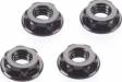 Low Profile 4mm Locking Wheel Nut Black (4)