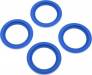 Tribute Wheel Mock Beadlock Rings Glue-On (4pc) Blue