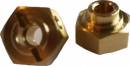 Wide Brass Hexes 12mm x 6mm w/Step (2)