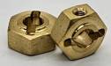 Wide Brass Hexes 12mm x 6mm For Enduro (2)