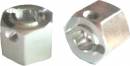 Wide Aluminum Hexes 12mm x 8mm w/Hardware (2)
