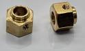 Wide Brass Hexes 12mm x 8mm For Traxxas TRX4 (2)
