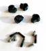 Black Aluminum Body Mounts w/Screw Pins Version 2
