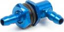 Alum Fuel Barb 90-Deg Blue