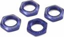 Blue 17mm Serrated Wheel Nut (4)