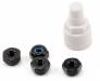 Aluminum Wheel Nut Set w/Wrench (Black) (4)