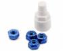 Aluminum Wheel Nut Set w/Wrench (Blue) (4)