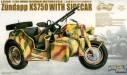 1/35 WWII German Zundapp KS750 Motorcycle w/Sidecar