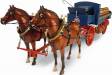 Model Trailways Pabst Beer Wagon w/Hitch/Harness And Horses