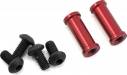 3X13mm Aluminum Upper Deck Support Posts (Red) (2)