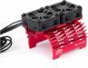 Aluminum Frame Dual Fan High Speed Cooler 40-42mm Red