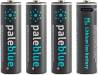 Pale Blue Lithium Ion Rechargable w/Charge Cable AA (4)