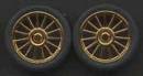 1/24-1/25 Spider Gold Rims w/Tires (4)