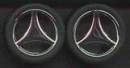 1/24-1/25 3-Spoked Chrome Rims w/Tires (4)