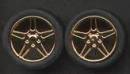 1/24-1/25 Elite Gold Rims w/Tires (4)