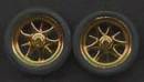 1/24-1/25 Daggers Gold Rims w/Tires (4)