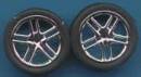 1/24-1/25 Allantes Chrome Rims w/Low Profile Tires (4)