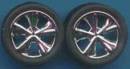 1/24-1/25 Tiburons Chrome Rims w/Tires (4)
