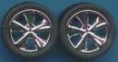 1/24-1/25 Tiburons Chrome Rims w/Tires (4)