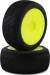Raptor 1/8 Truggy Pre-Mount Tires (Yellow) (2) (Clay)