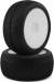 Raptor 1/8 Truggy Pre-Mount Tires (White) (2) (Soft - Long Wear)