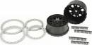 Impulse Pro-loc Black Wheels w/Stone Gray Rings (2) X-Maxx