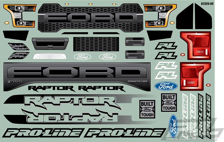PRO350900 - 2017 Ford F-150 Raptor Clear Body 12.8