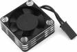 30x30x10mm Aluminum High Speed HV Cooling Fan (Silver/Black)