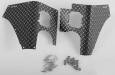 Tamiya CC01 Rear Diamond Plates Corner Set Black