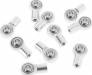 M3 Short Straight Aluminum Rod Ends Silver (10)