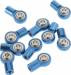 M3 Short Straight Aluminum Rod Ends Blue (10)