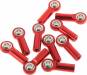 M3 Medium Straight Aluminum Rod Ends Red (10)