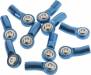 M3 Bent Short Aluminum Rod Ends Blue (10)