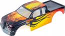 Rampage MT Pre-Painted Monster Truck Body (Yellow w/Black Flames)