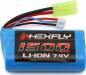 Hexfly 2S Li-Ion Battery (7.4V/1500mAh) w/Mini-Tamiya Connector
