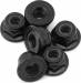 4mm Serrated Nylon Lock Nut (Black) (6)