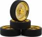 Gold 26in Wire Wheel & Tire Set (4)