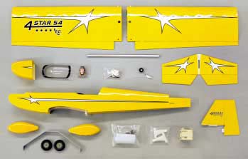 SIG 4 Star 54 Nitro or Electric Powered ARF Yellow RC Airplane SIGRC44EGARFY