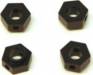 CNC Mach Alum Wheel Hex Adaptr (4) Traxxas TRX-4 Black