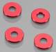 Aluminum Spacers 8x3x1mm Red (4)