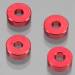 Aluminum Spacers 8x3x2.8mm Red (4)