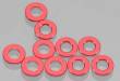 Aluminum Spacers 6x3x.5mm Red (10)