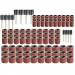 102pc 120 Grit Drum Sanding Kit with 1/2 3/8 1/4 Inch Mandrels