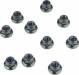 M3 Locknuts Flanged Black (10)